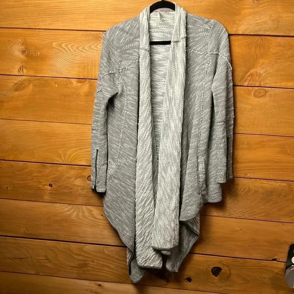 Free people women’s in the loop waterfall open cardigan XS casual warm party Y2K